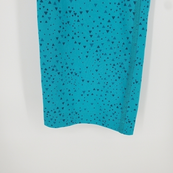 Nike Women Pro Dri Fit Workout Running Capri Cropped Leggings Pants Large Blue - Picture 3 of 11